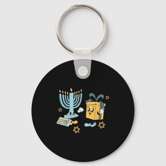 Hanukkah Aac Speech Therast Slp Communication Acce Sleutelhanger (Voorkant)