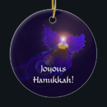 Hanukkah Angel Ornament<br><div class="desc">Een kleine blauwe engel,  een origineel ontwerp gebaseerd op de patronen van de diepste blauwe Viola bloesem.</div>