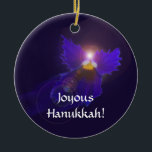 Hanukkah Angel Ornament<br><div class="desc">Een kleine blauwe engel,  een origineel ontwerp gebaseerd op de patronen van de diepste blauwe Viola bloesem.</div>