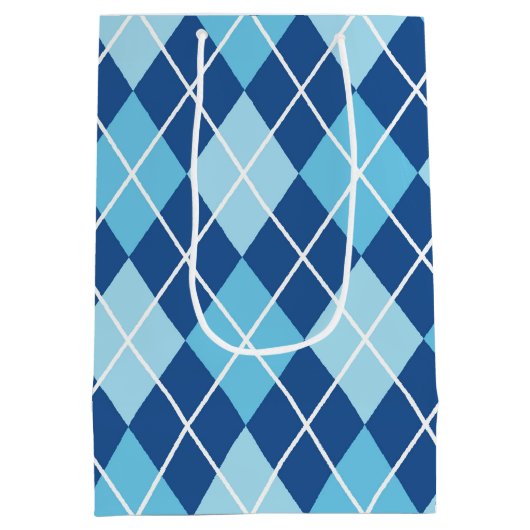 Hanukkah Argyle Medium Cadeauzakje (Achterkant)