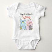 Hanukkah Baby Bodypak "Hug Sameach" Romper (Voorkant)