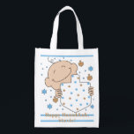 Hanukkah Baby Boy Canvas tas Boodschappentas<br><div class="desc">Happy Baby Boy, witte 2-zijdige tas. Alle ontwerpelementen kunnen worden bewerkt. Alle bewerkbare tekst kan worden verwijderd en vervangen door uw eigen bericht. Gebruik uw favoriete lettertype, kleur, grootte en stijl. Gelukkige Chanoeka/Chanoeka! Stijl: Herbruikbare Tas Ga groen en red de planeet met onze herbruikbare boodschappentas! Gemaakt met een lichtgewicht polyester...</div>
