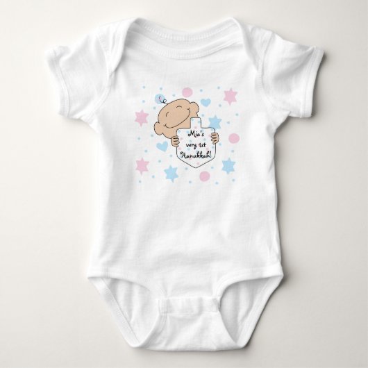 Hanukkah Baby Girl's Jersey Romper (Voorkant)
