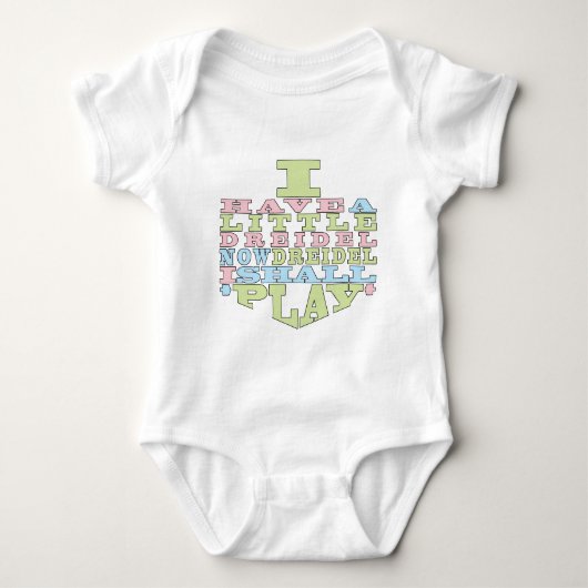 Hanukkah Baby Suit "DREIDEL PLAY" Romper (Voorkant)