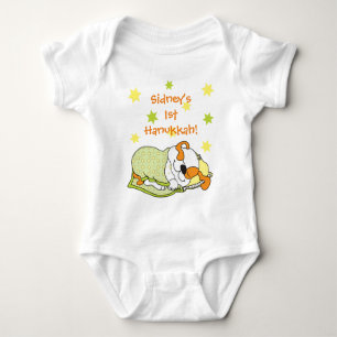 Hanukkah Baby Suit/hond/Groen Sinaasappel Romper
