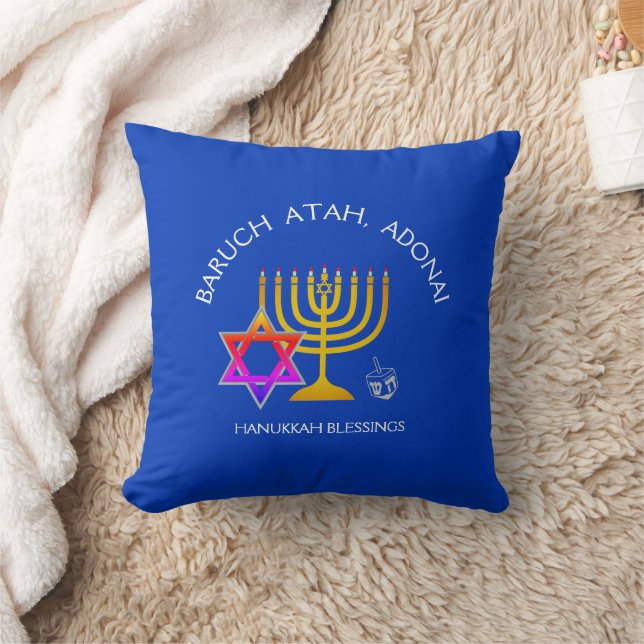 Hanukkah BARUCH ATAH ADONAI Kussen (Deken)