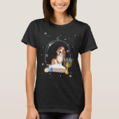 Hanukkah Basset Hound Dog Snow Globe Pajama T-shirt (Voorkant)