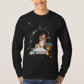 Hanukkah Basset Hound Dog Snow Globe Pajama T-shirt (Voorkant)