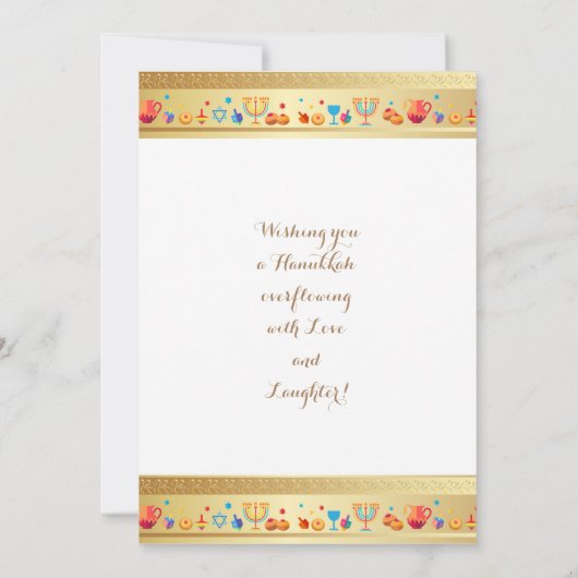 Hanukkah Beauful Jewish Holiday Greeting Card Bedankkaart (Achterkant)