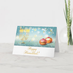 Hanukkah Beauful Jewish Holiday Greeting Card Kaart