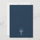 Hanukkah Bestek Dinertafel Uitnodiging (Achterkant)