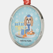 Hanukkah Blenheim Cavalier King Charles Spaniel Wr Metalen Ornament (Links)