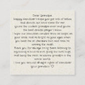 Hanukkah Blessing - Grandfather and Child Informatiekaartje (Achterkant)