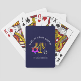 Hanukkah Blessings | BARUCH ATAH ADONAI | Chanukah Pokerkaarten