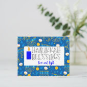 Hanukkah Blessings Briefkaart (Staand voorkant)