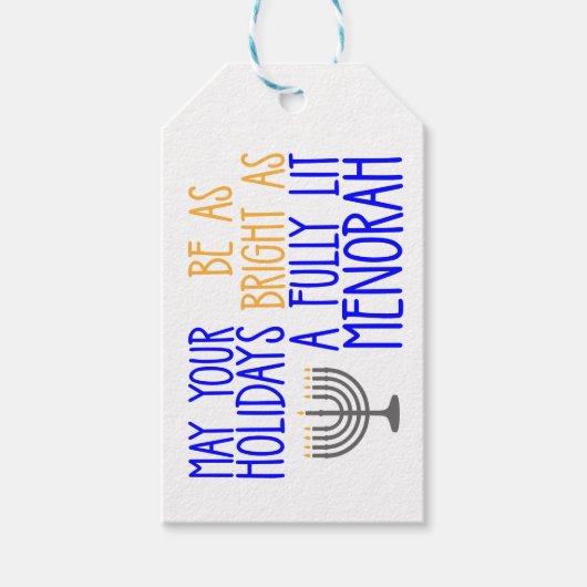 Hanukkah Blessings Cadeaulabel (Voorkant)