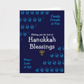 HANUKKAH BLESSINGS FEESTDAGEN KAART (Voorkant)