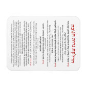 Hanukkah Blessings Hebrew English Lighting Candles Magneet (Horizontaal)
