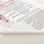 Hanukkah Blessings Hebrew English Lighting Candles Sherpa Deken (3/4)