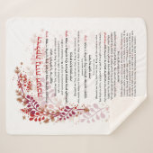 Hanukkah Blessings Hebrew English Lighting Candles Sherpa Deken (Voorkant (horizontaal))