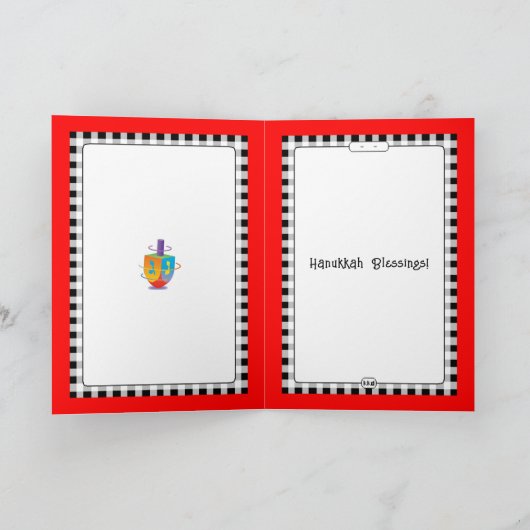 Hanukkah Blessings Kaart (Binnen)