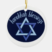 Hanukkah Blessings Keramisch Ornament (Voorkant)