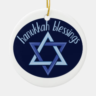 Hanukkah Blessings Keramisch Ornament