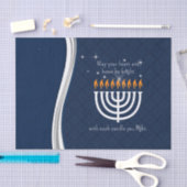 Hanukkah Blue en White met elk kaarslicht Tissuepapier (Craft)