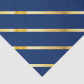 Hanukkah Blue & Golden Diagonal Thick Stripes Tissuepapier (Detail)