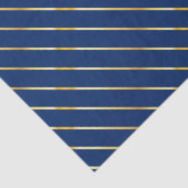 Hanukkah Blue & Golden Diagonal Thin Stripes Tissuepapier (Detail)