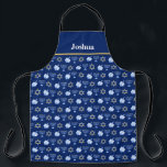 Hanukkah Blue Menorah Dreidel Pattern Chanukah<br><div class="desc">Een mooi Hanukkah-platform in  blauw met een cool patroon van de joodse ster,  droomd voor leuke Chanoekamspelen en de joodse menorah voor de vakantie.</div>