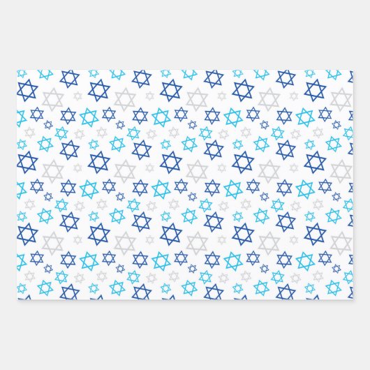Hanukkah Blue Silver Inpakpapier Vel (Voorkant 3)