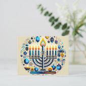 Hanukkah Briefkaart (Staand voorkant)