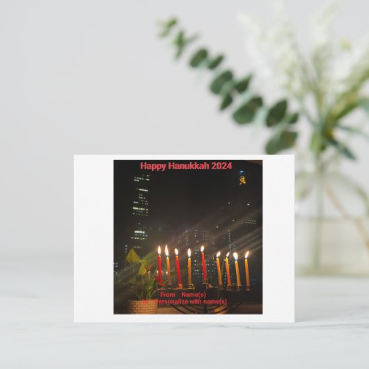 Hanukkah Briefkaart (Staand voorkant)