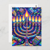 Hanukkah Briefkaart (Voorkant / Achterkant)