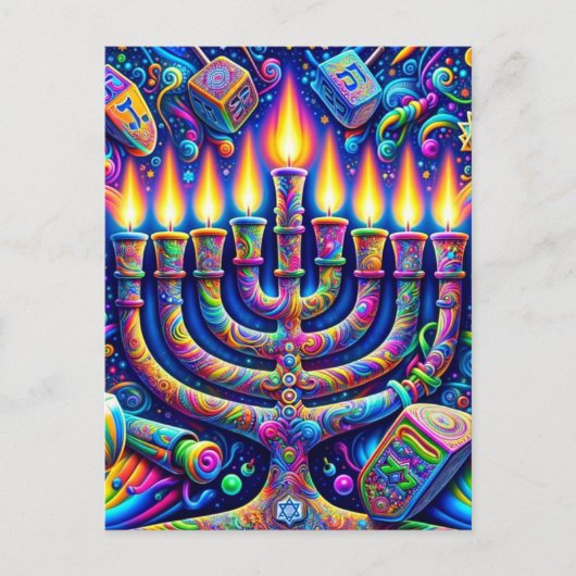 Hanukkah Briefkaart (Voorkant)