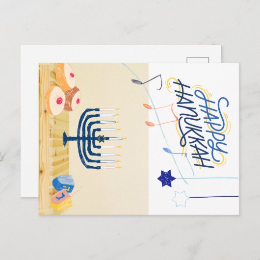 Hanukkah Briefkaart (Voorkant / Achterkant)