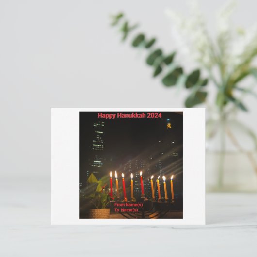 Hanukkah Briefkaart (Staand voorkant)
