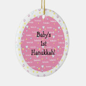 Hanukkah "Bubeleh"/Pink/Circle Ornament (Rechts)