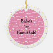 Hanukkah "Bubeleh"/Pink/Circle Ornament (Achterkant)