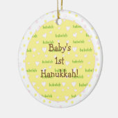 Hanukkah "Bubeleh" Roze/Groene Circle Ornament (Links)