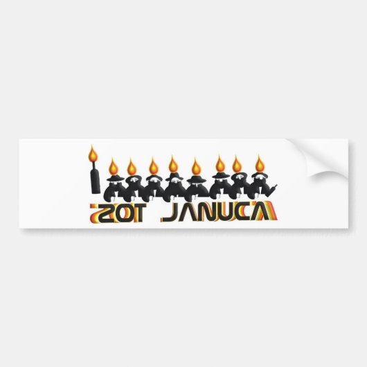 Hanukkah Bumpersticker (Voorkant)