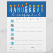 Hanukkah Bunco Party Game Score Kaart (Voorkant)