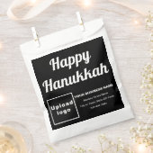 Hanukkah Business Black Background Paper Bag Bedankzakje (Geknipt)