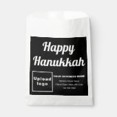 Hanukkah Business Black Background Paper Bag Bedankzakje (Voorkant)