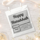 Hanukkah Business Gray Background Paper Bag Bedankzakje (Geknipt)