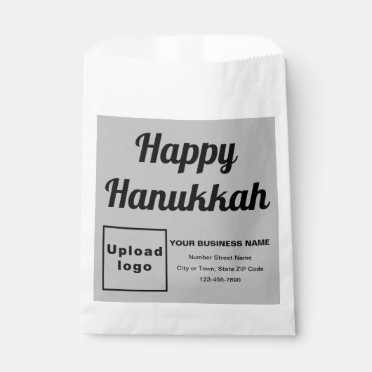 Hanukkah Business Gray Background Paper Bag Bedankzakje (Voorkant)