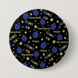 Hanukkah Button, Game ON Ronde Button 7,6 Cm