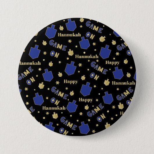 Hanukkah Button, Game ON Ronde Button 7,6 Cm (Voorkant)