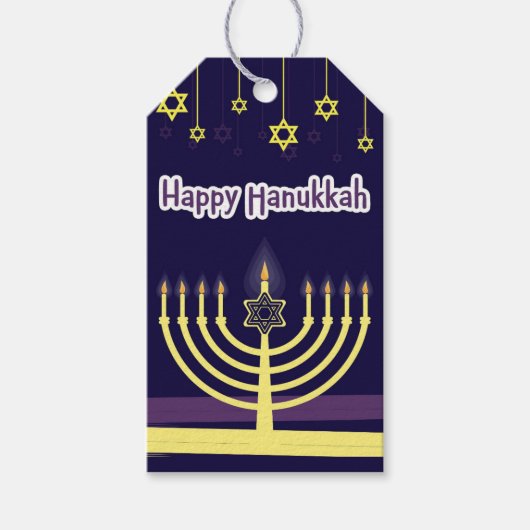 Hanukkah Cadeaulabel (Voorkant)